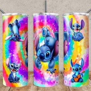 Stitch rainbow tie dye 20oz tumbler